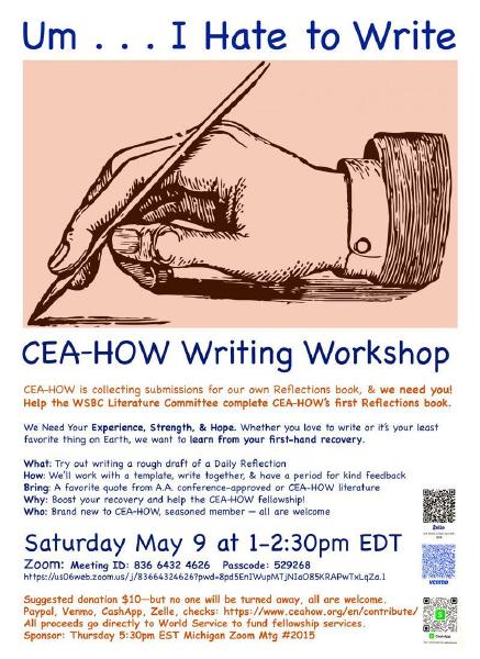 CEA-HOW Writing Workshop flyer