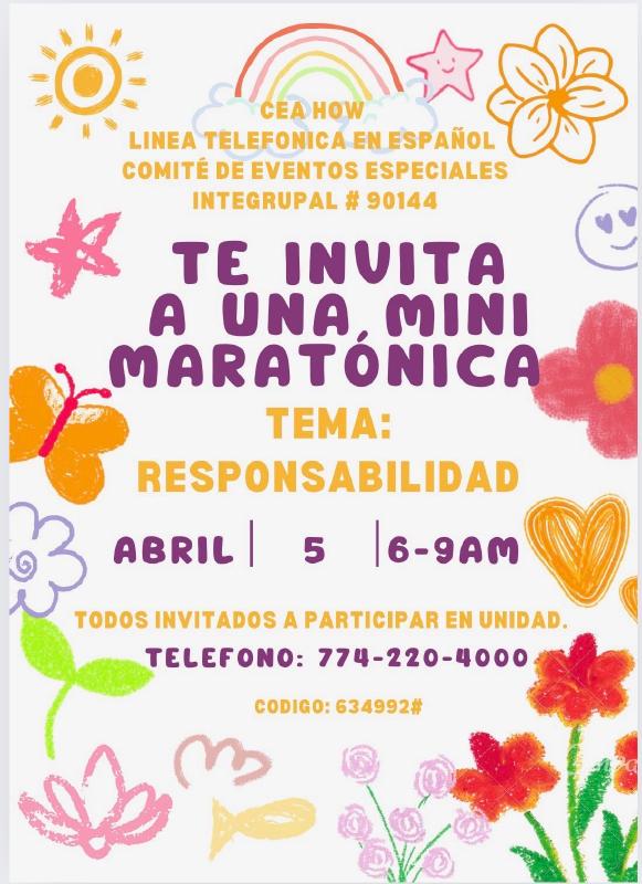 Spanish Mini-Marathon: Responsibility flyer